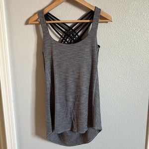 Lululemon 2 in 1 Tank with built in criss cross bra